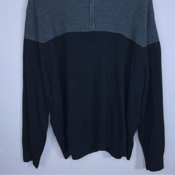 XL DOCKERS GREY BLACK CARDIGAN PULLOVER SWEATER LONG SLEEVE - Picture 4 of 8